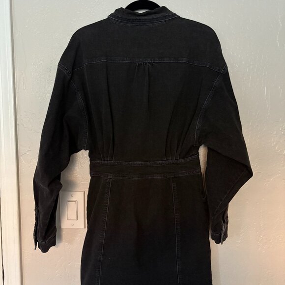 Free People Bo Denim Dress Size Small, Midnight Black Great Condition - Picture 8 of 8